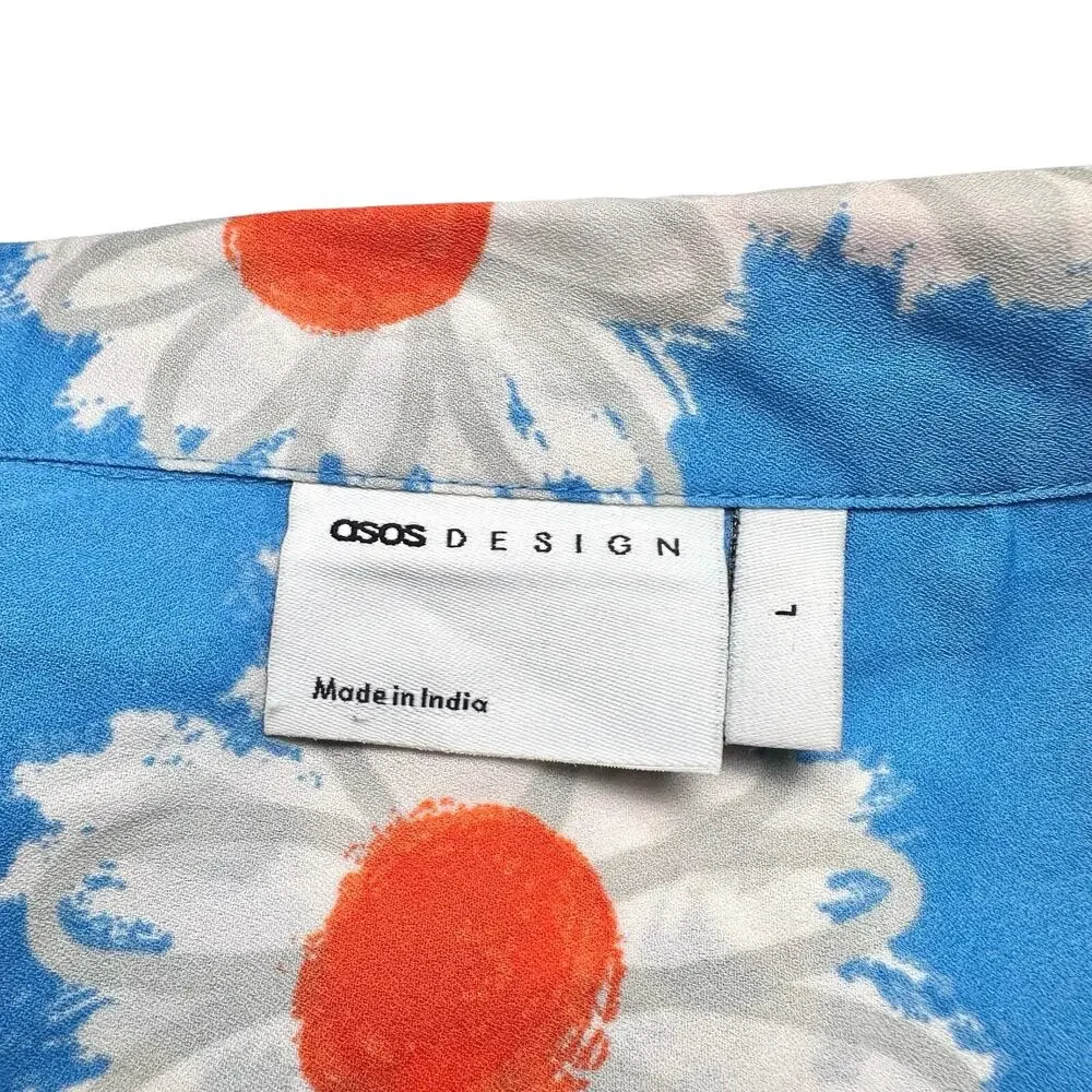 ASOS Design | Men | Floral Daisy Vacation Cruise Swimwear Top Short Set | L-XL